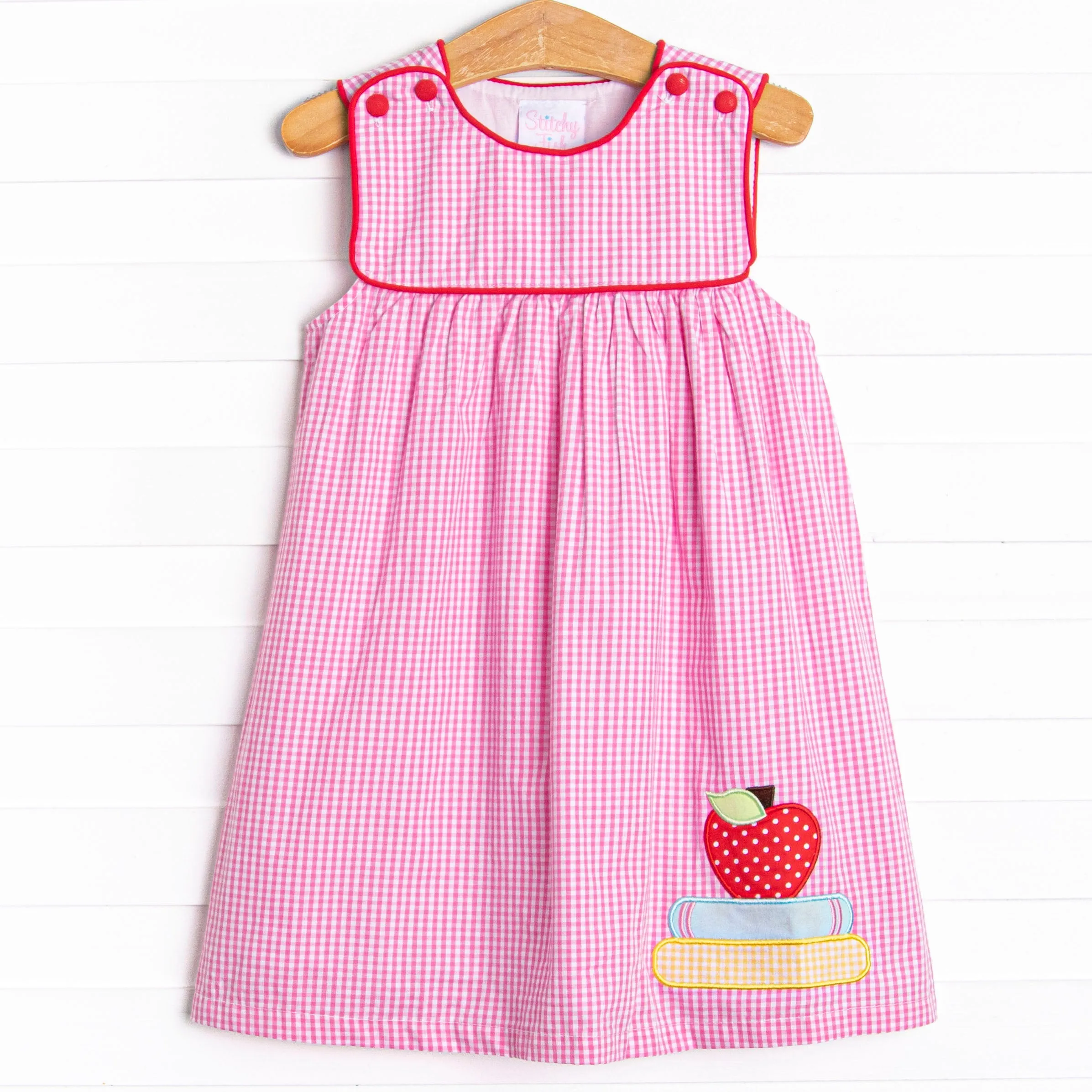 A  Honor Roll Applique Dress, Pink