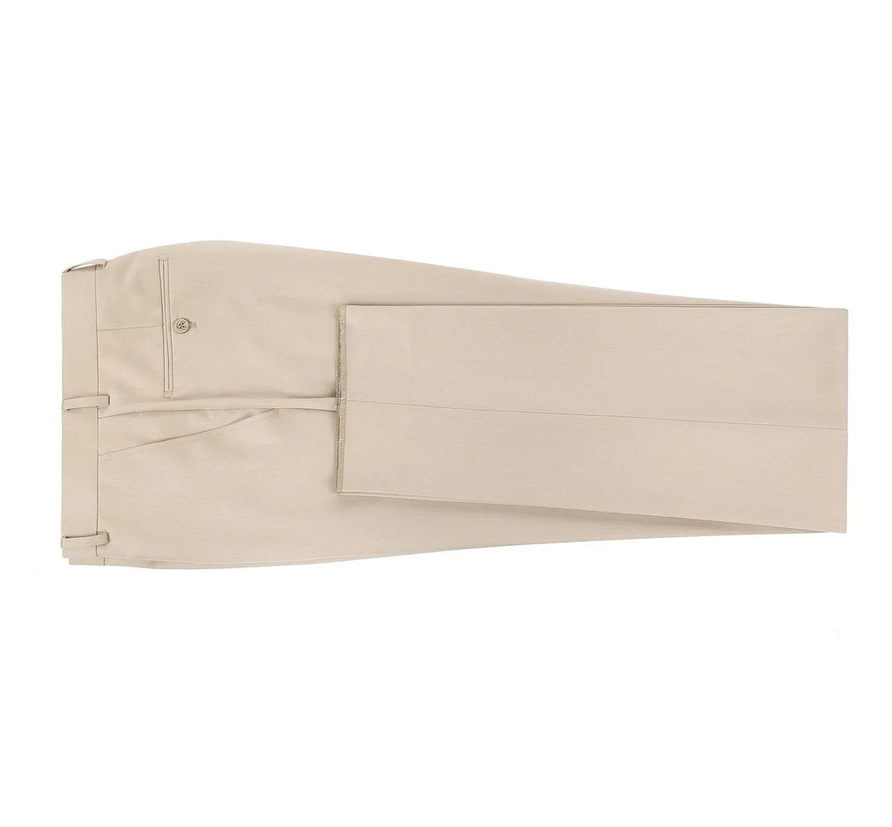 Alessandro Vitello by Renoir Beige Slim Fit Flat Front Suit Separate Pants 201-3