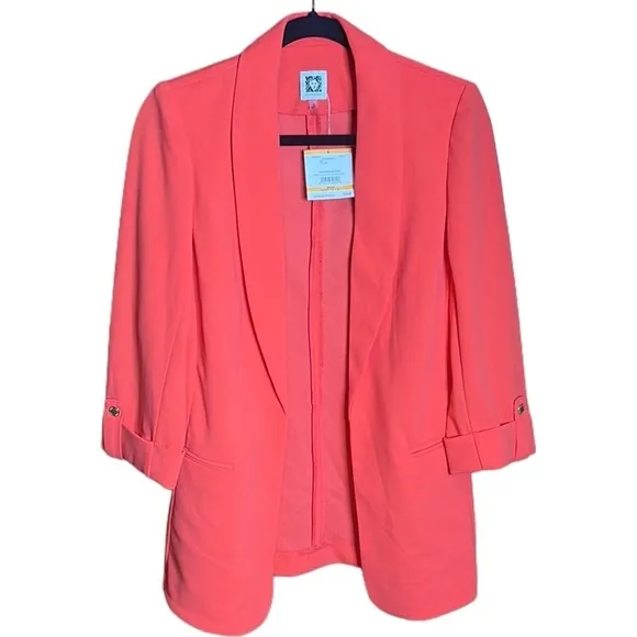Anne Klein Open Blazer POPPY M