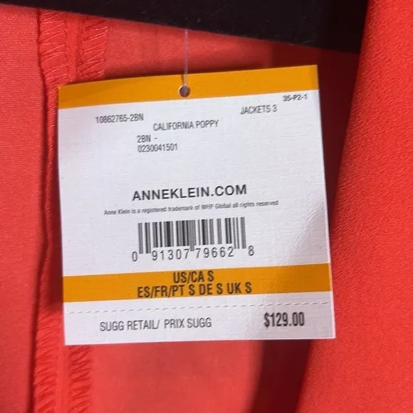 Anne Klein Open Blazer POPPY M