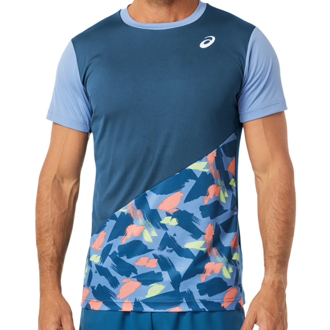 Asics Court Graphic SS Top 2022 - Light Indigo