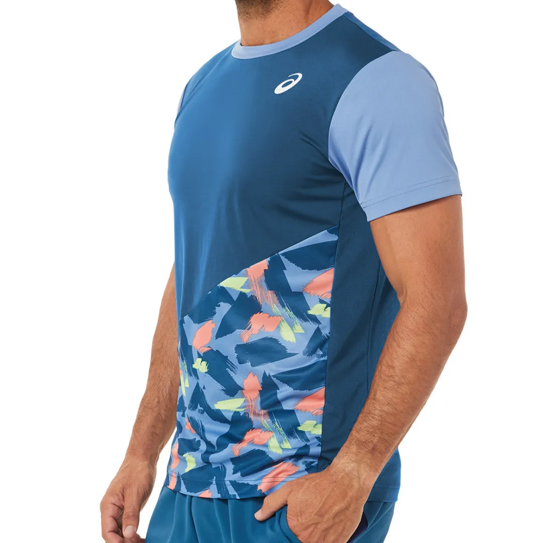Asics Court Graphic SS Top 2022 - Light Indigo