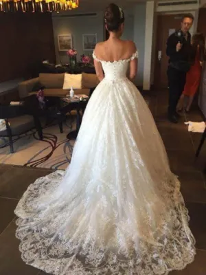 Ball Gown Court Train Wedding Dress