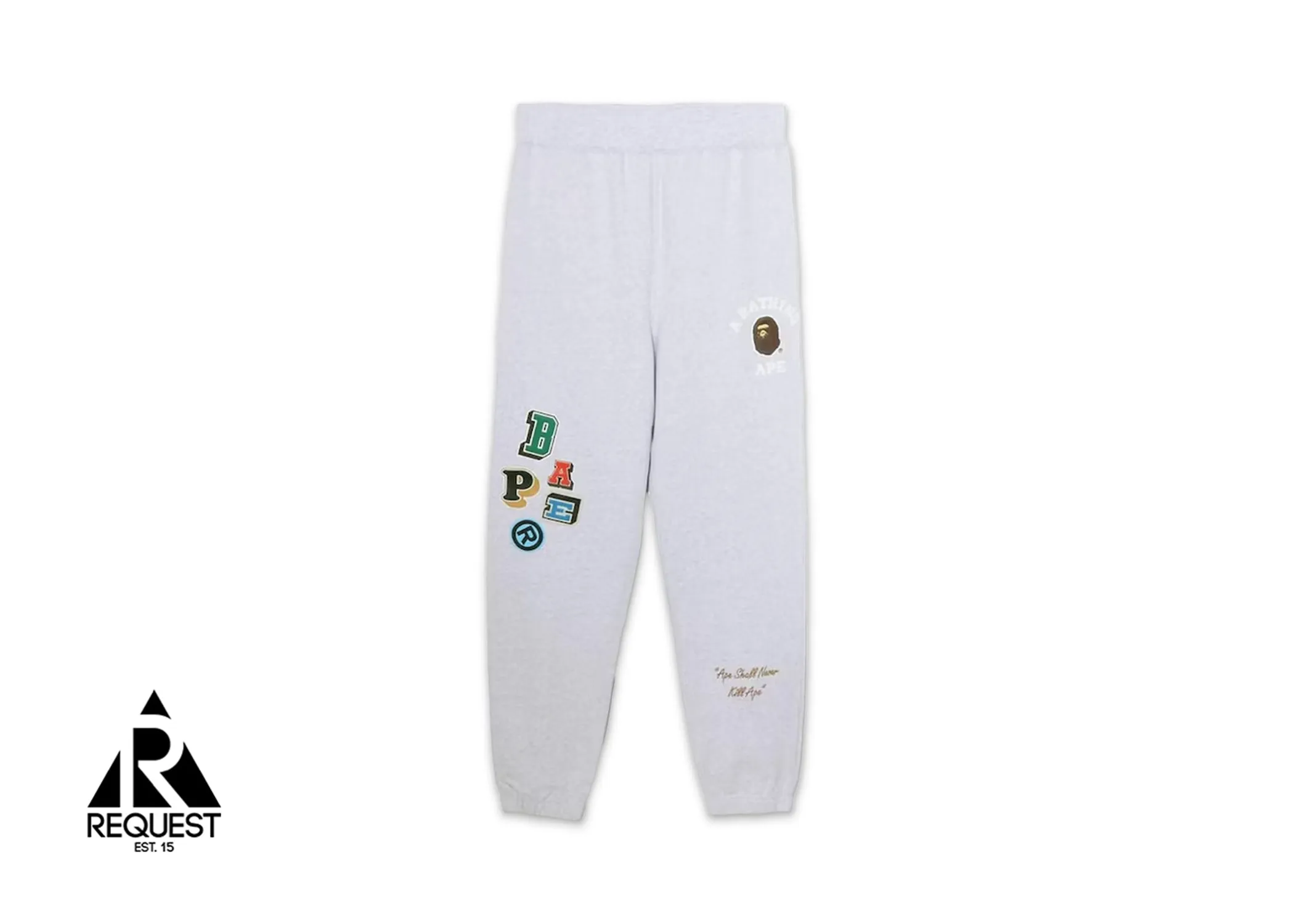 BAPE Multi Fonts Sweatpants "Grey"