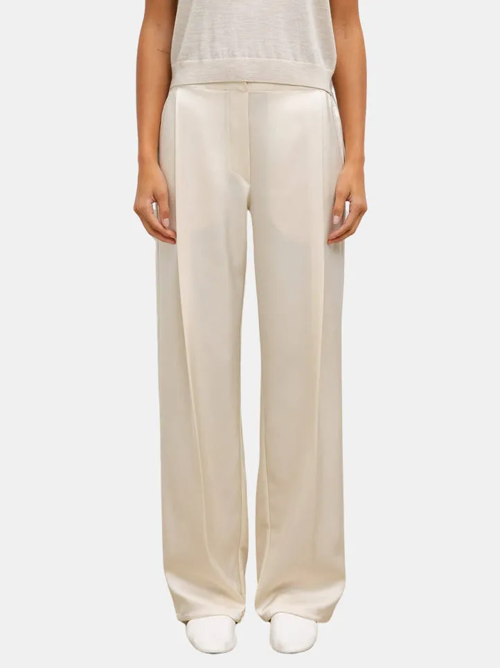 Barb Pleated High Waist Pant