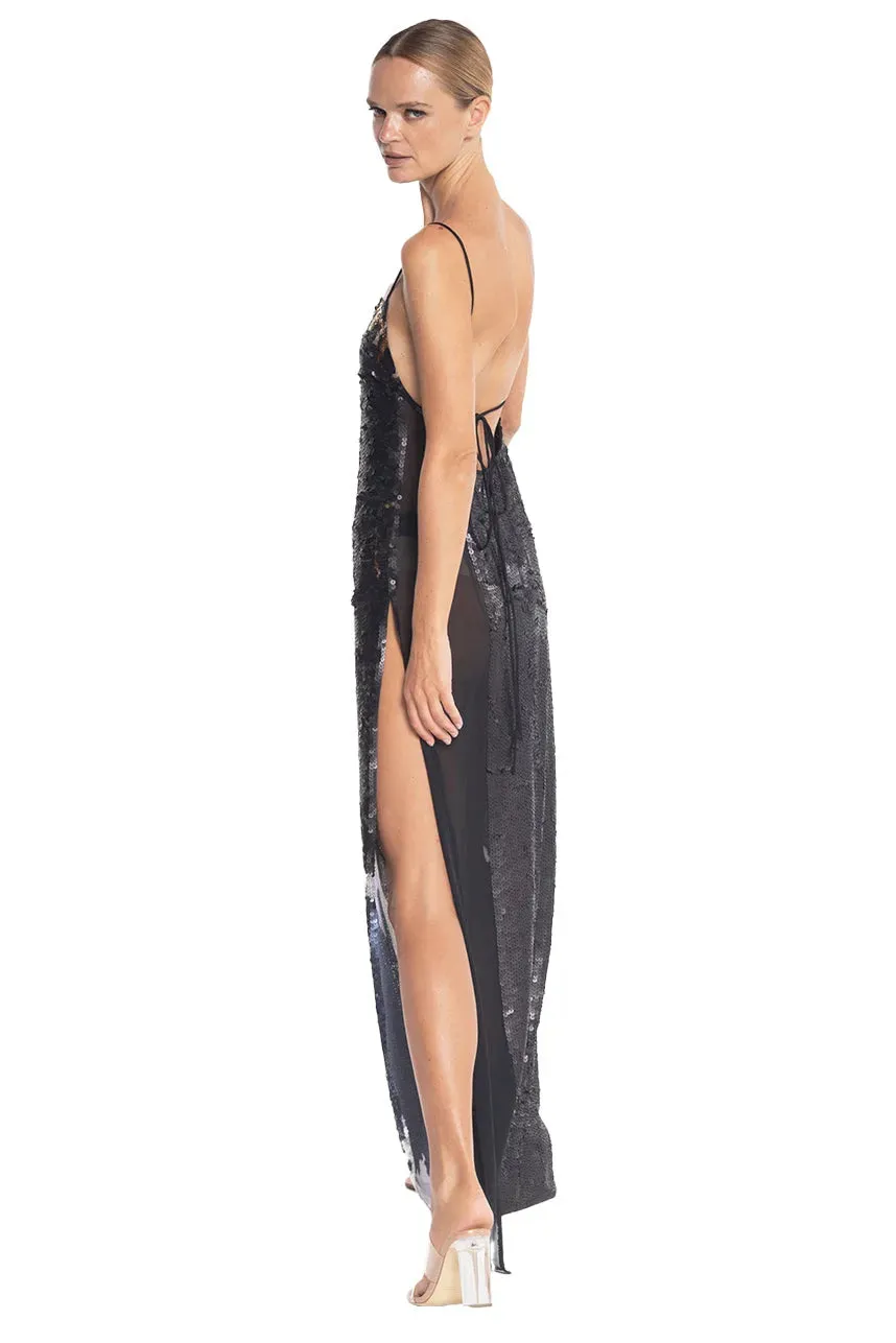 Basquiat Sequin Long Singlet Dress