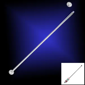 Beads storage bar STAINLESS STEEL  /- 8" | silver metal | large hole | screwable ends