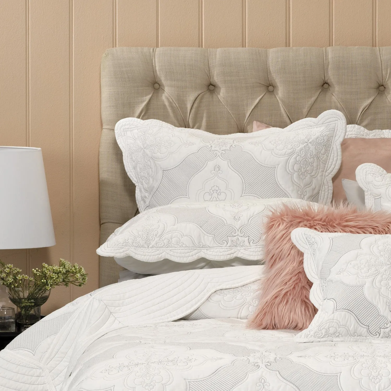 Bianca Bedding MADISON BEDSPREAD SET WHITE