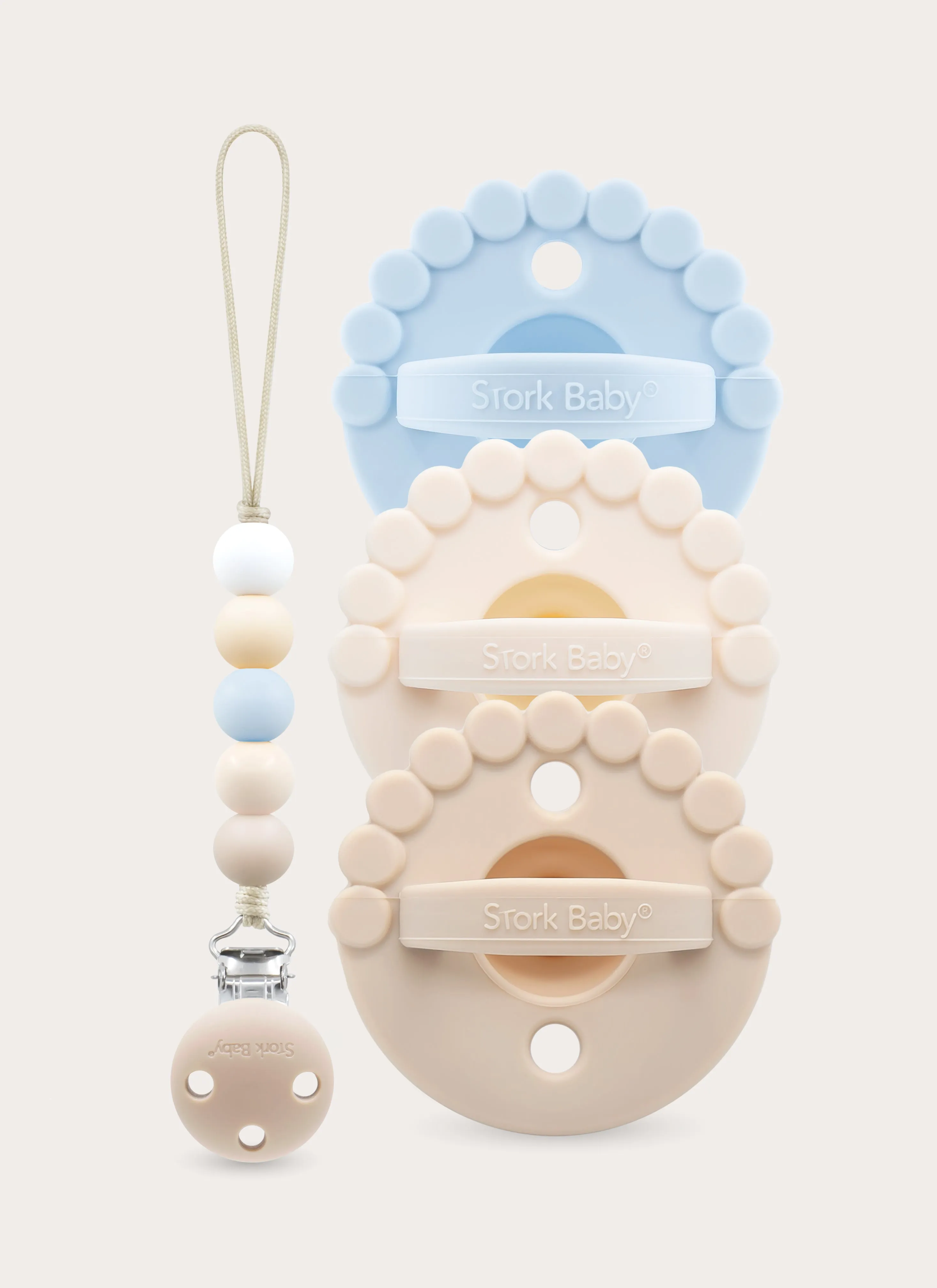 Blossom Bloom Set in Latte/Multi Blue