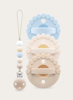 Blossom Bloom Set in Latte/Multi Blue