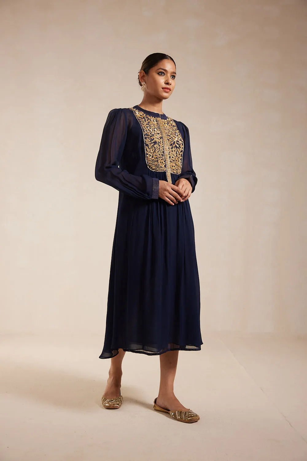 Blue Georgette Dress(2)