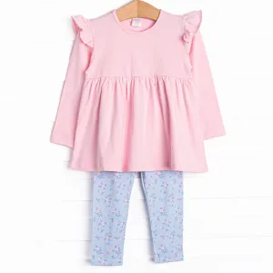 Blue Magnolia Legging Set, Pink