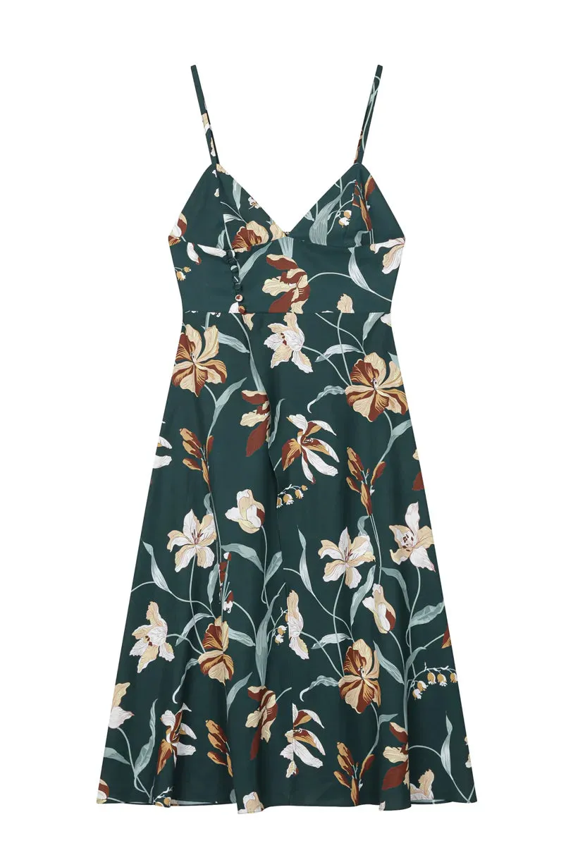 Carly Dress - Green Lily