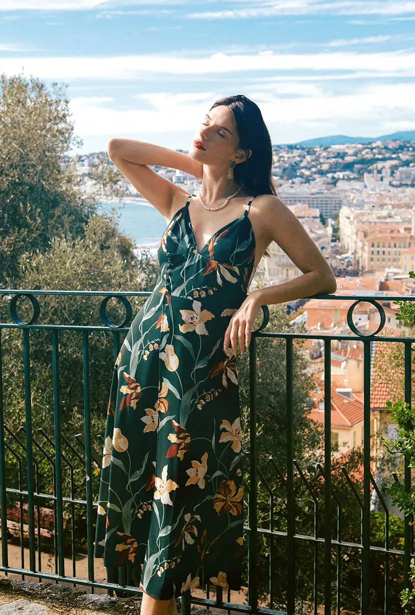 Carly Dress - Green Lily