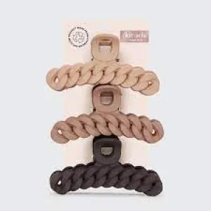 Chain Claw Clip 3pc Set - Neutral