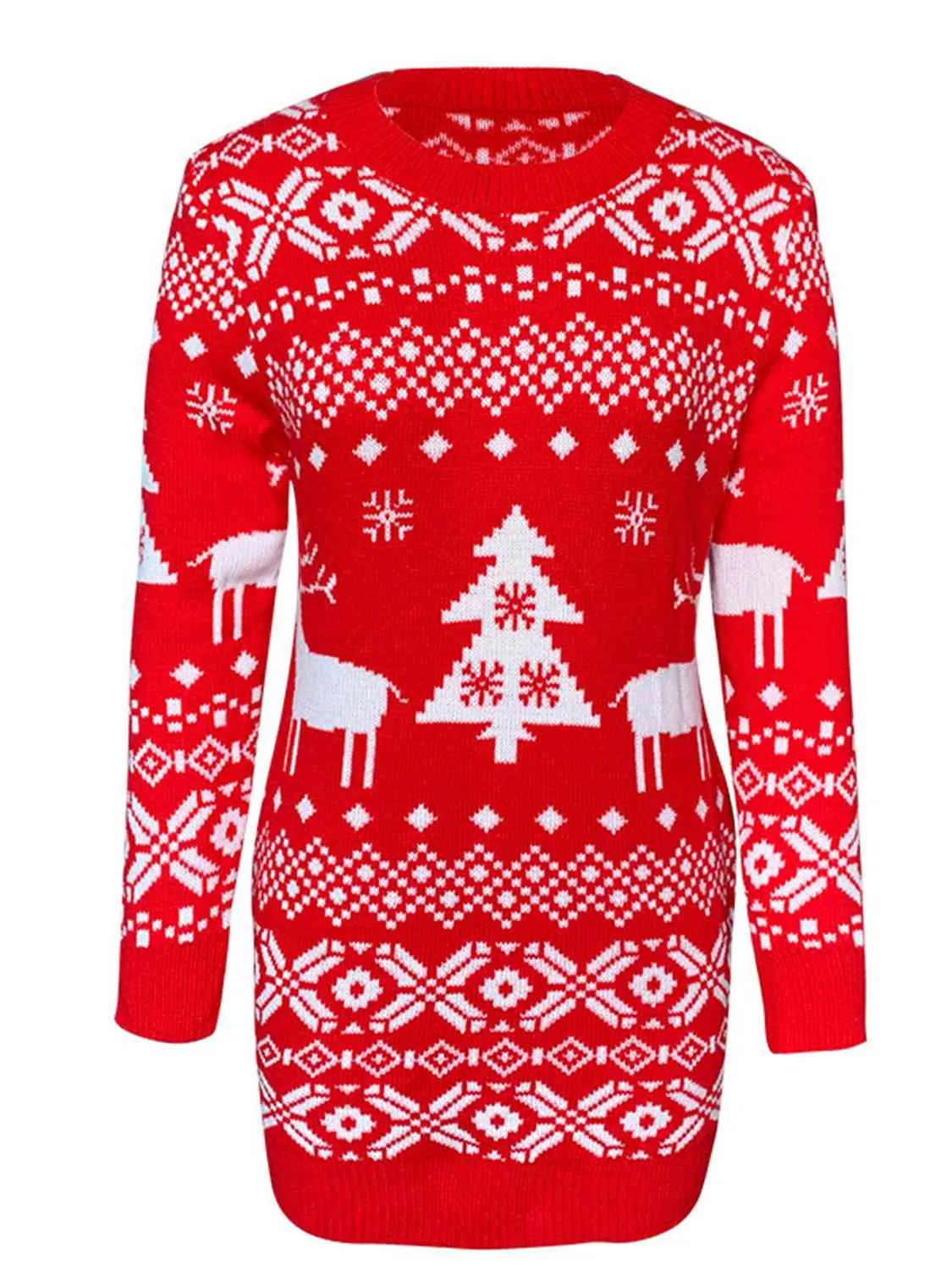 Christmas Element Long Length Sweater (3 Colors)