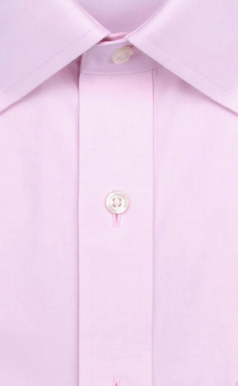 Classic Fit Pink Solid Spread Collar Supima® Cotton Non-Iron Pinpoint Oxford Dress Shirt (B/T)