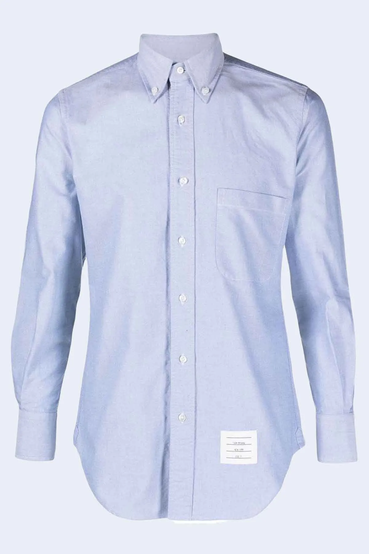 Classic Oxford Grosgrain Placket Long Sleeve Shirt in Light Blue