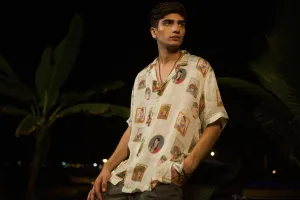 Flannel White Potrait  Oversize Shirt