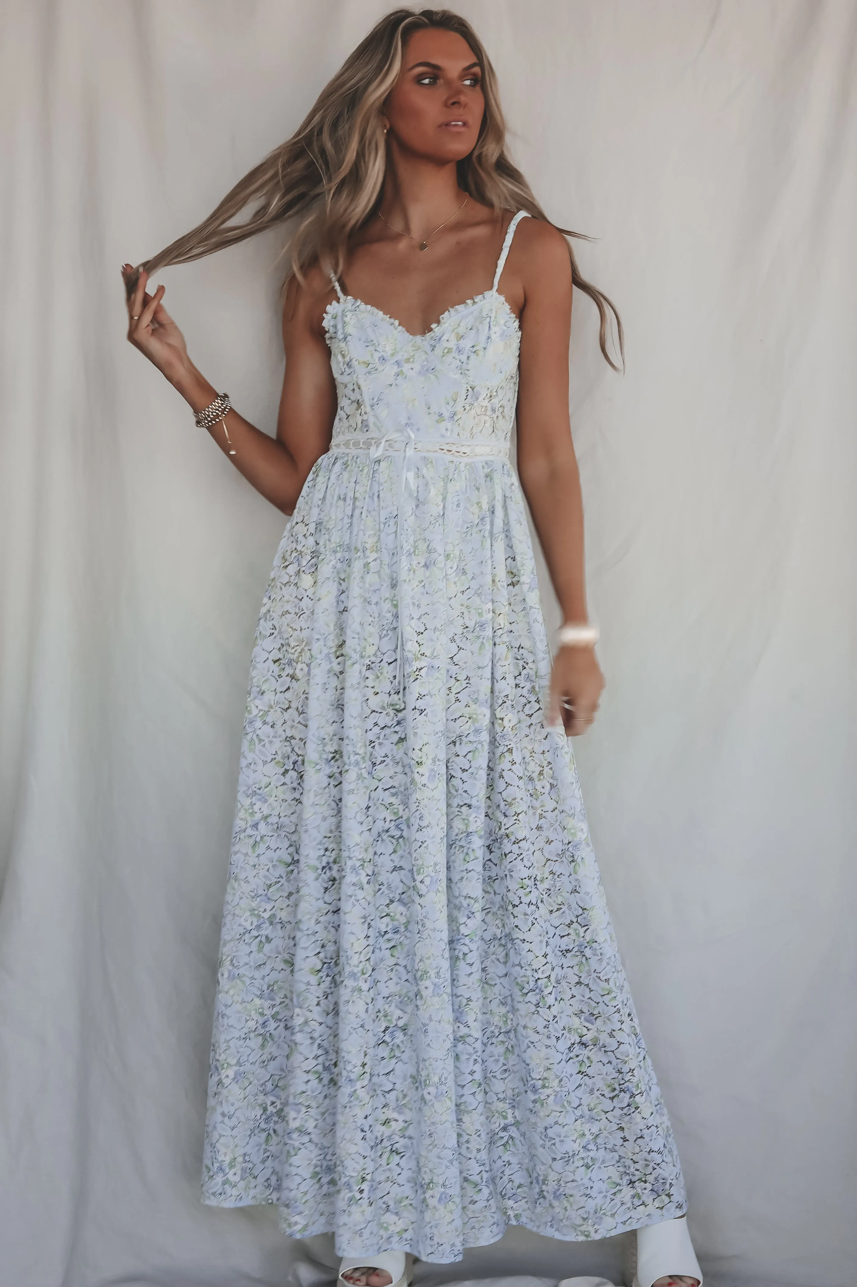 FOR LOVE & LEMONS DRESS Cecelia Lace Maxi Dress