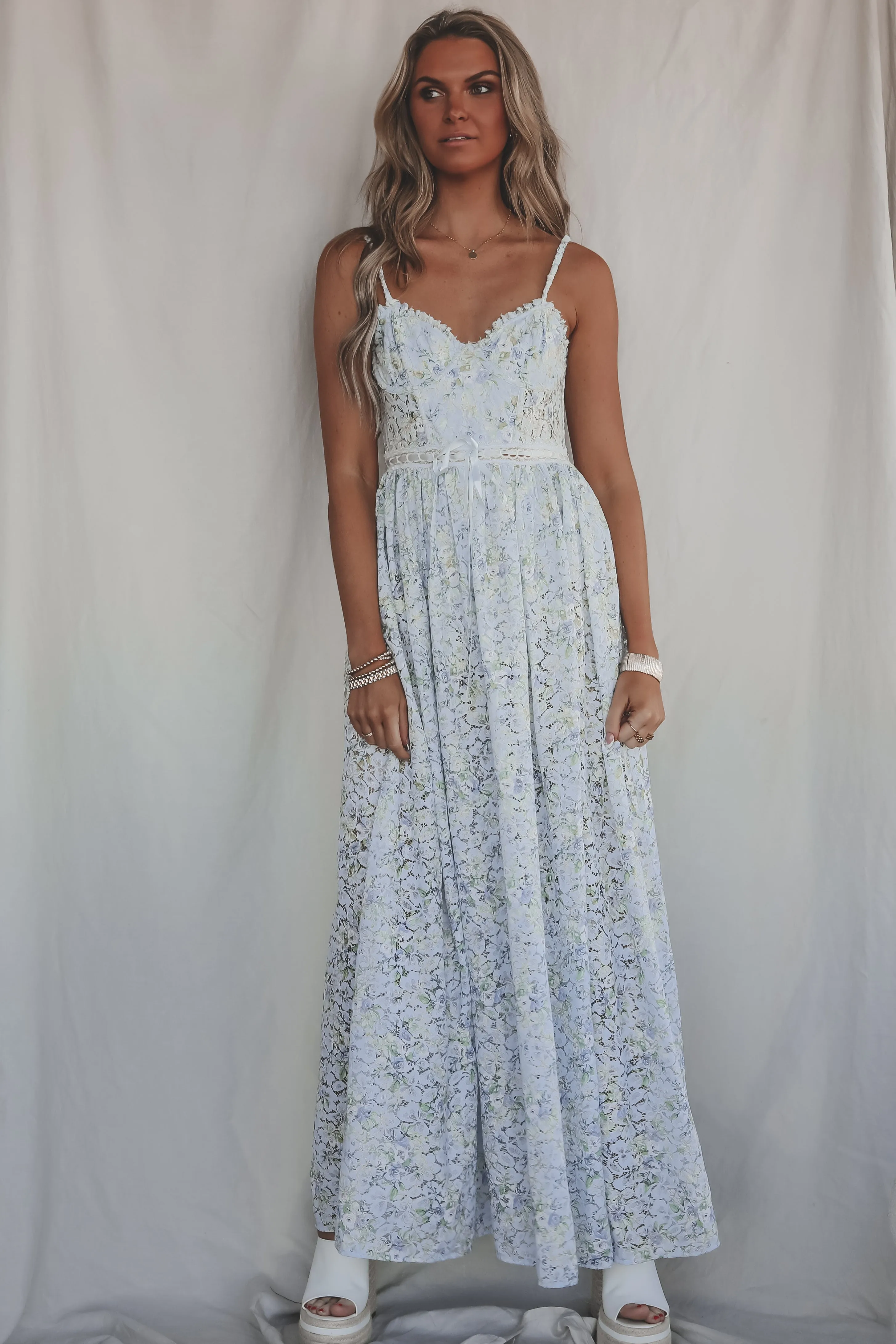 FOR LOVE & LEMONS DRESS Cecelia Lace Maxi Dress