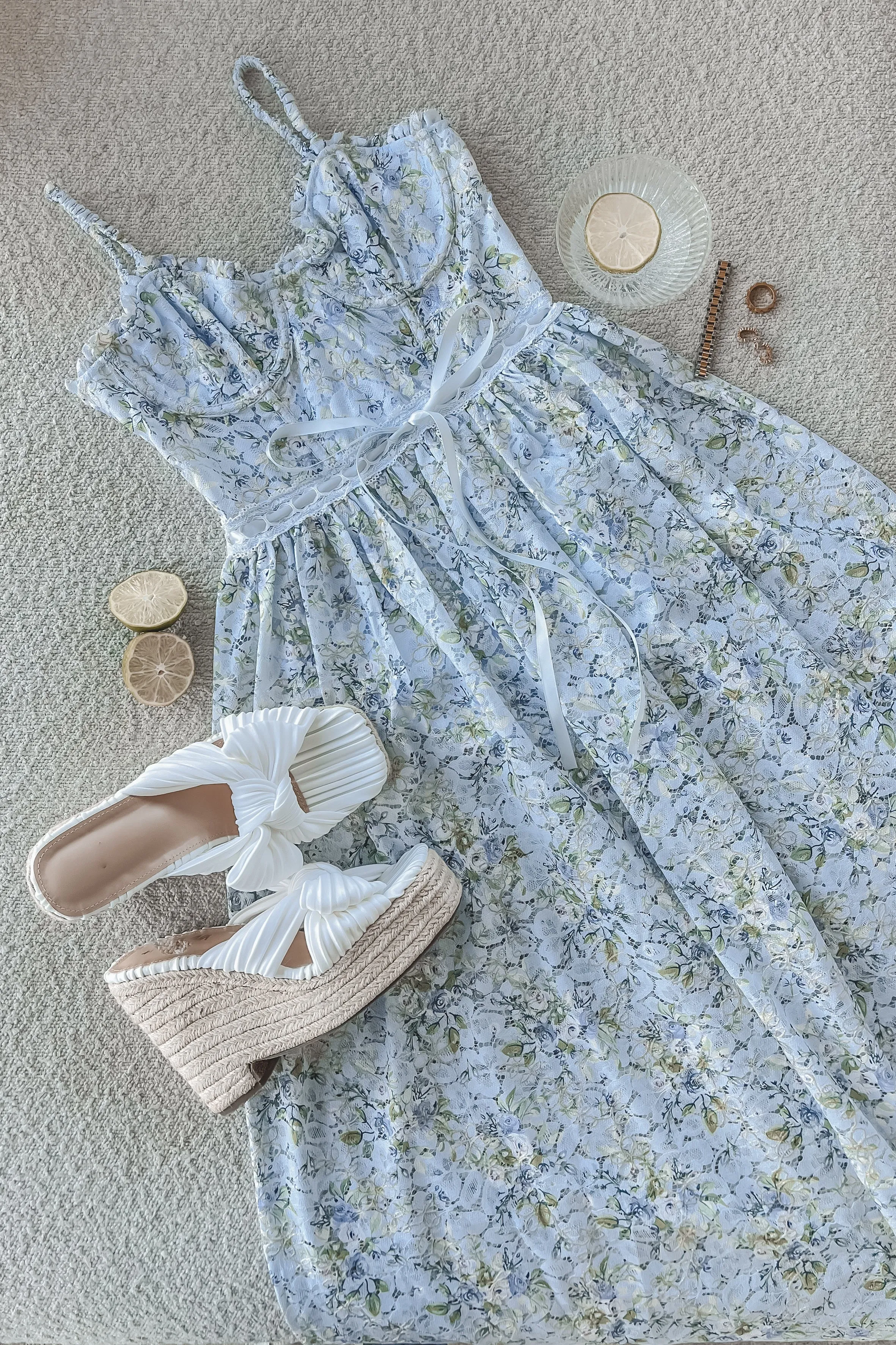 FOR LOVE & LEMONS DRESS Cecelia Lace Maxi Dress