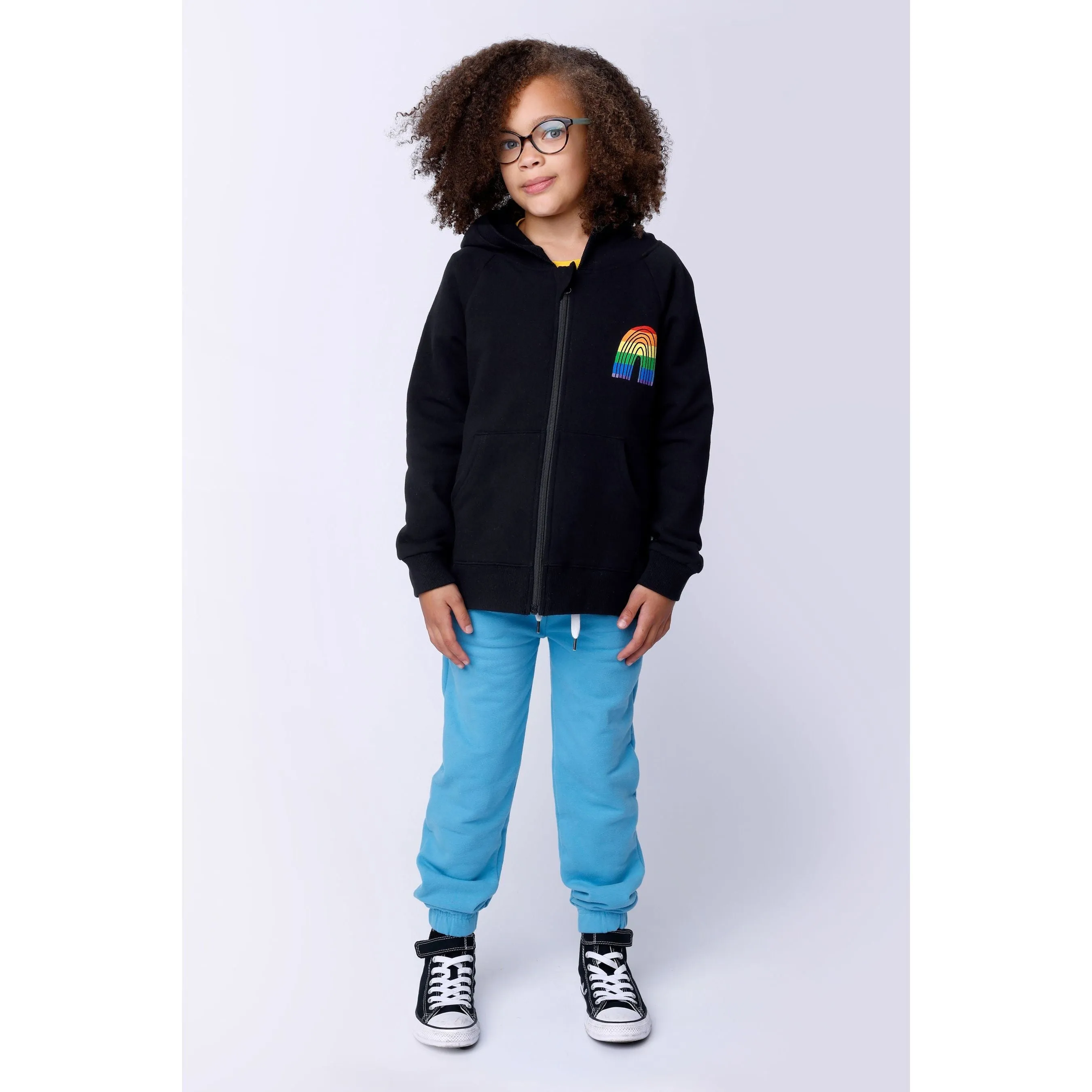 Furry Gathered Cuff Trackies - Light Aqua
