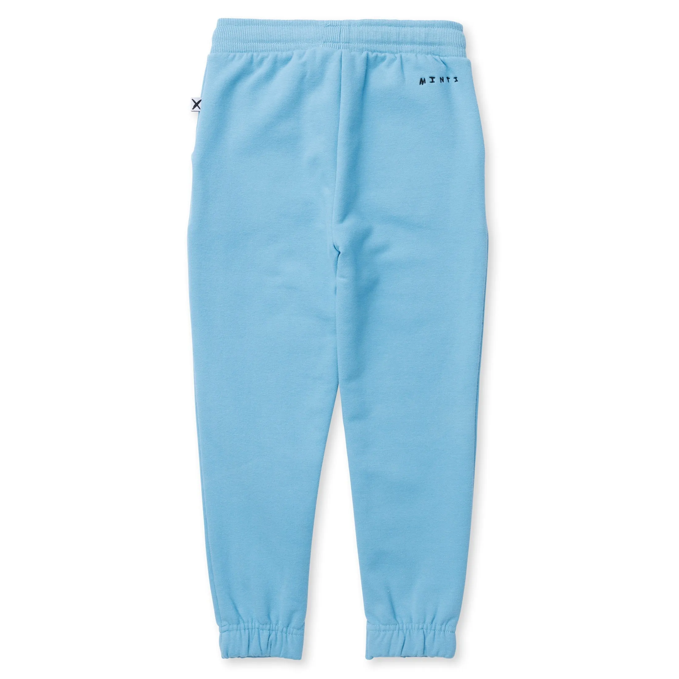 Furry Gathered Cuff Trackies - Light Aqua