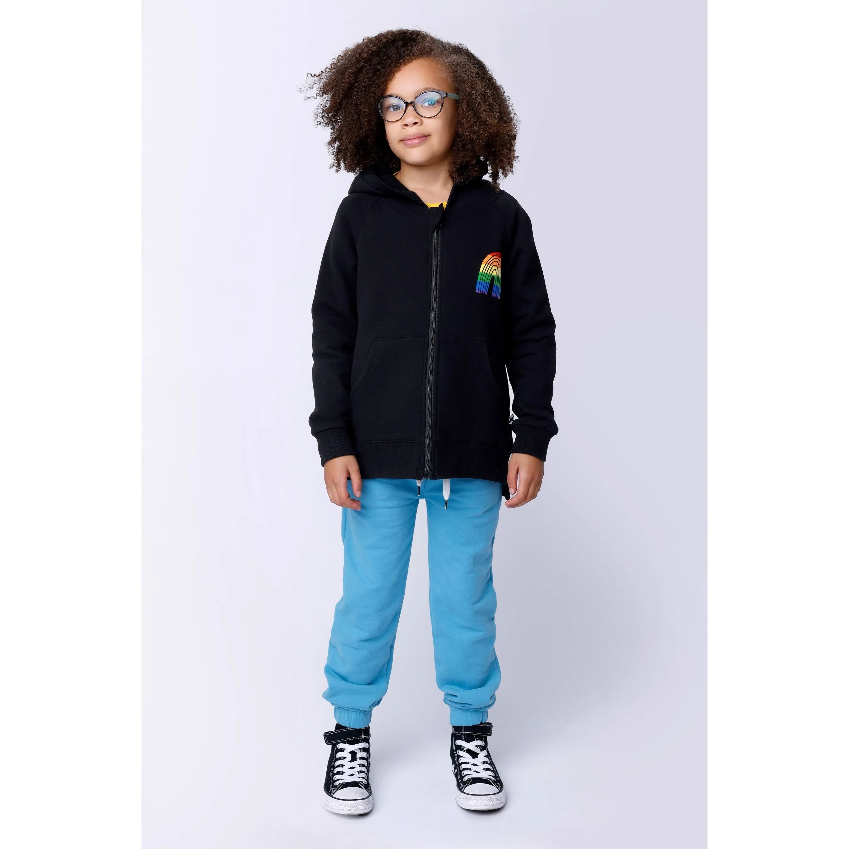 Furry Gathered Cuff Trackies - Light Aqua