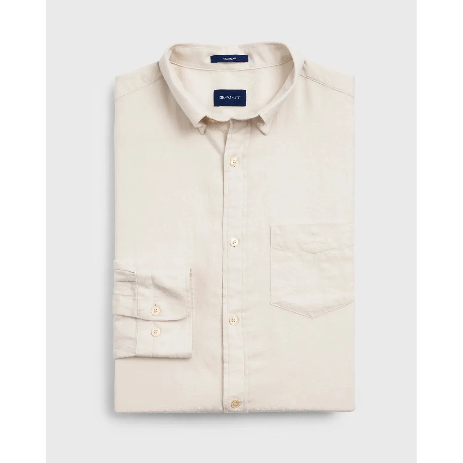 GANT Putty Windblown Flannel Button Down Shirt 3021330 Size M NWT