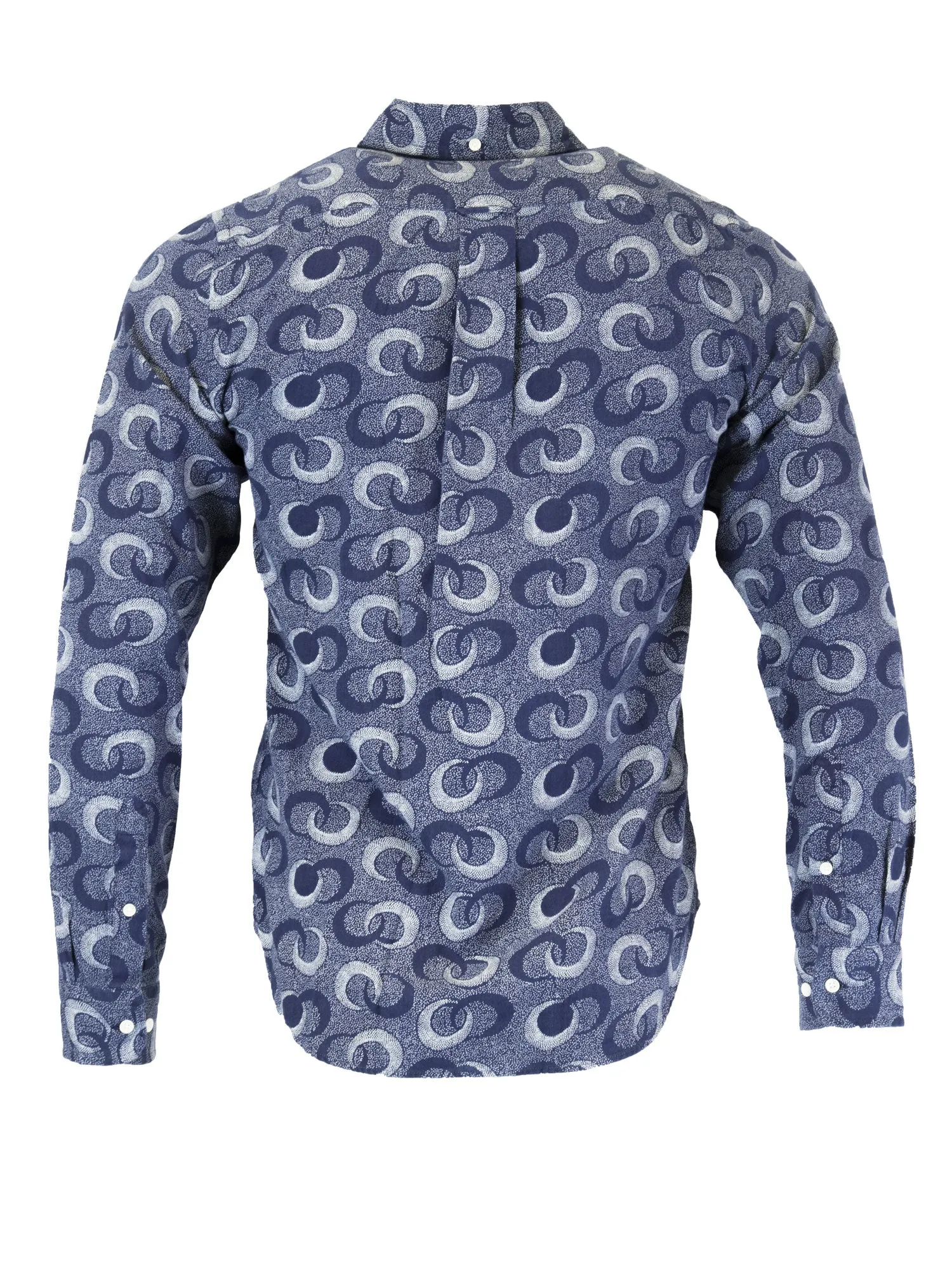 GANT RUGGER Men's Indigo Sphere Hugger Button Down 348330 Size M $135 NWT