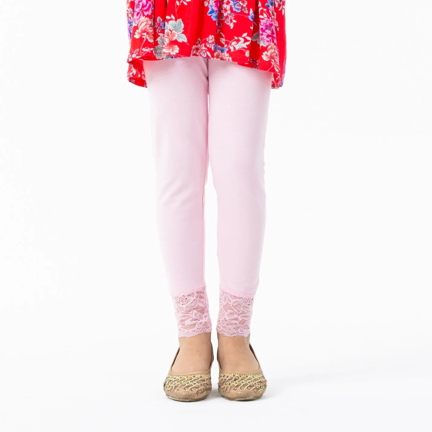 Girls Light Pink Leggings
