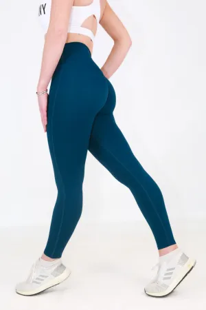 Gym Bunny Flex Leggings- Cadet Blue
