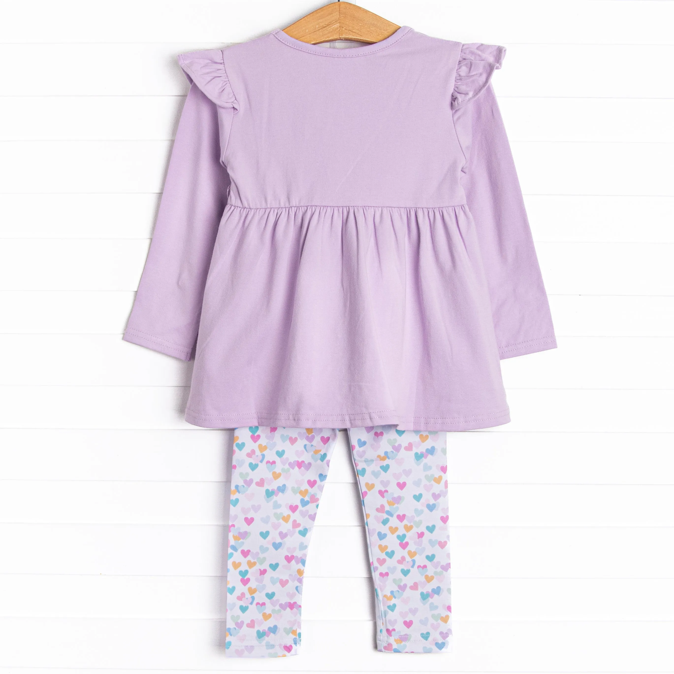 Heart to Heart Legging Set, Purple