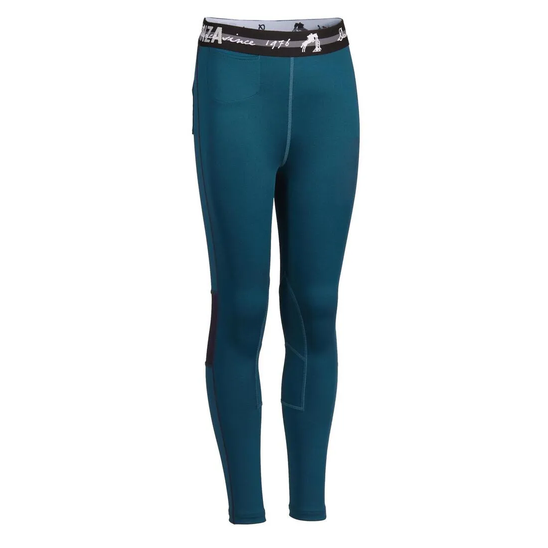 Kids' Horse Riding Light Legging 100 - Petrol Blue/Navy Blue