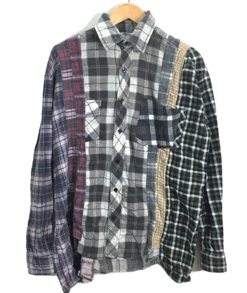 [L] Needles Rebuild 7 Cut Flannel Shirt Remake
