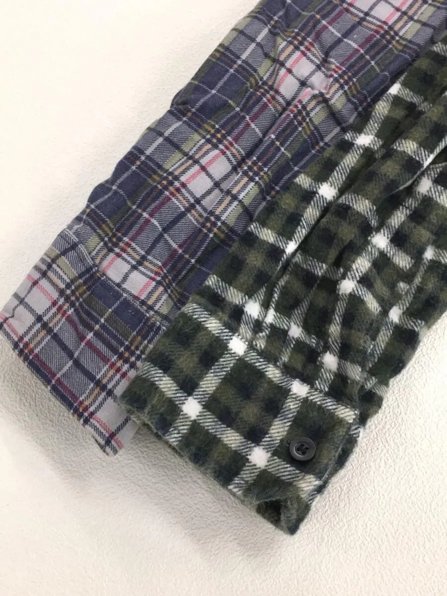 [L] Needles Rebuild 7 Cut Flannel Shirt Remake