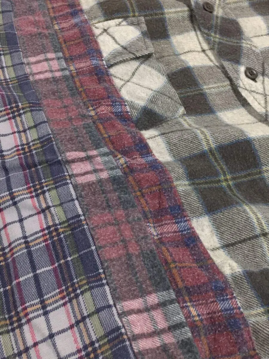 [L] Needles Rebuild 7 Cut Flannel Shirt Remake