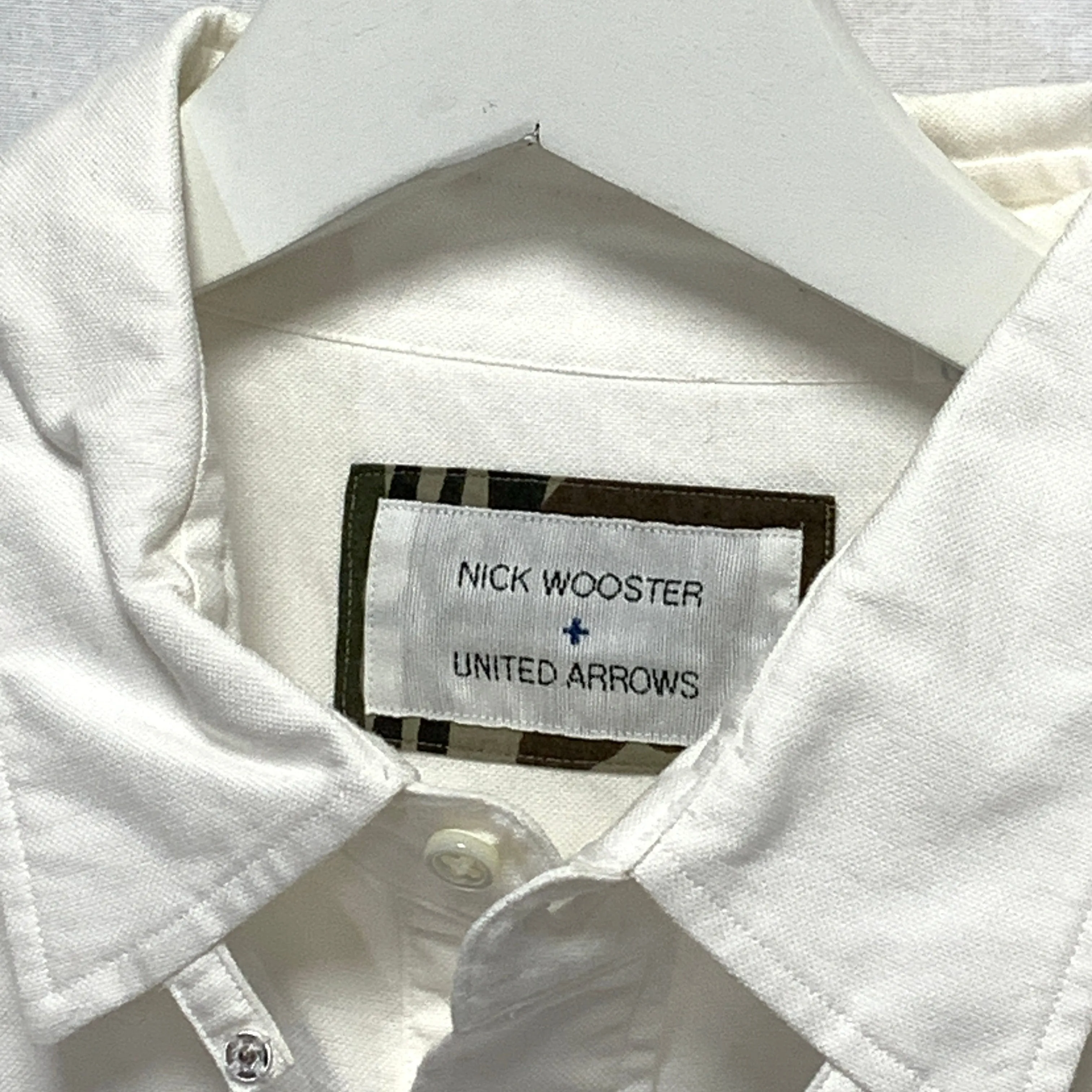 [L] United Arrows x Nick Wooster Long Tail Cotton Oxford BD L/S Shirt