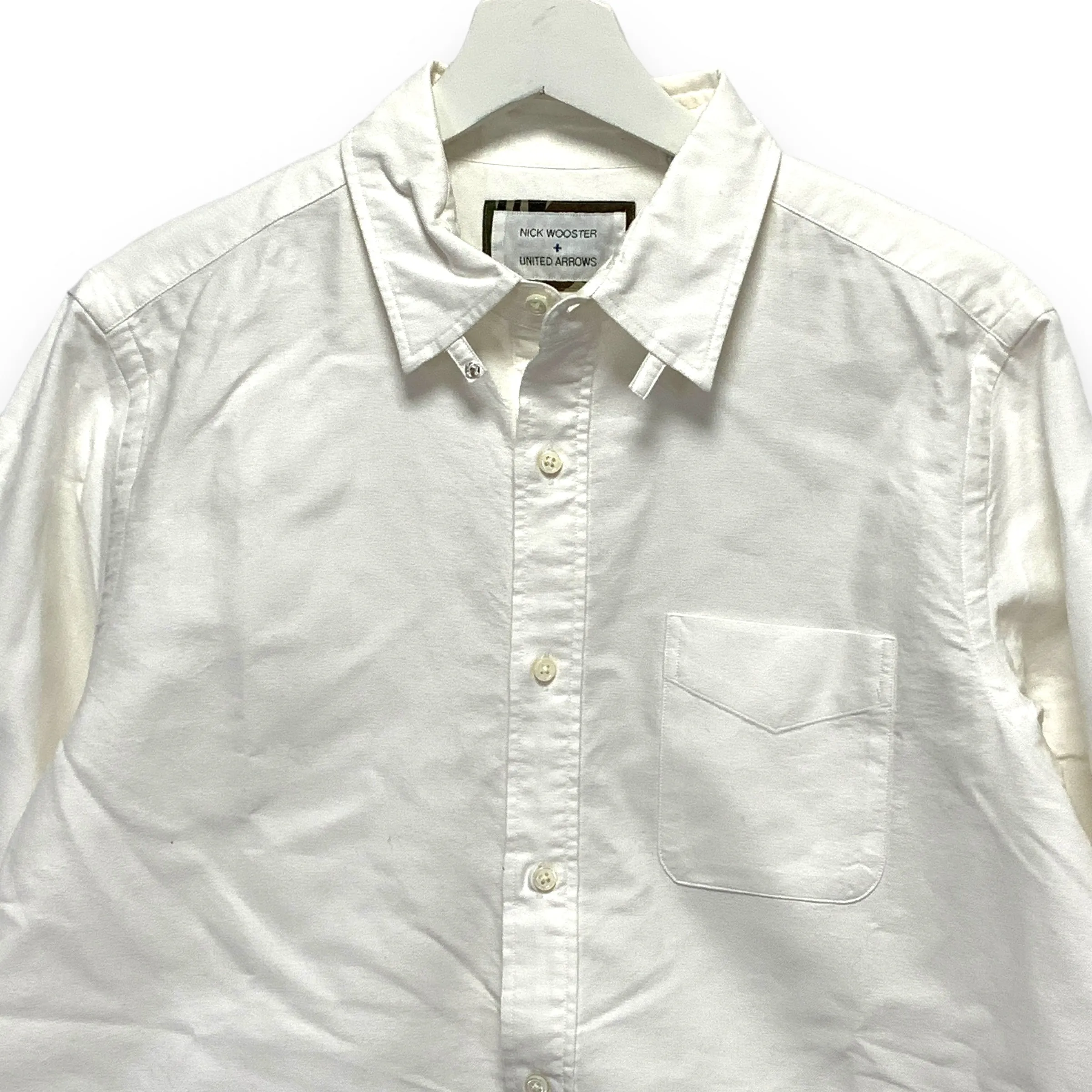 [L] United Arrows x Nick Wooster Long Tail Cotton Oxford BD L/S Shirt