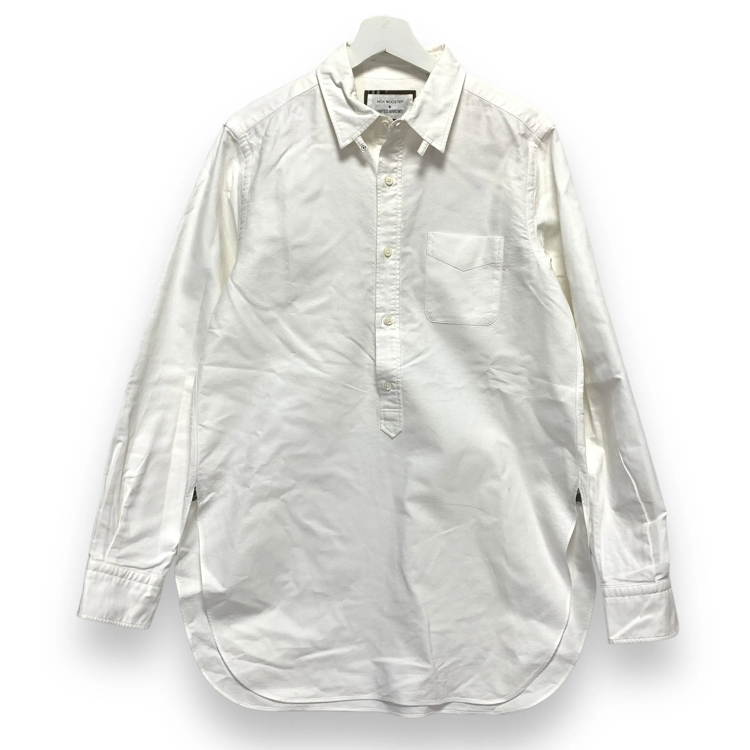 [L] United Arrows x Nick Wooster Long Tail Cotton Oxford BD L/S Shirt