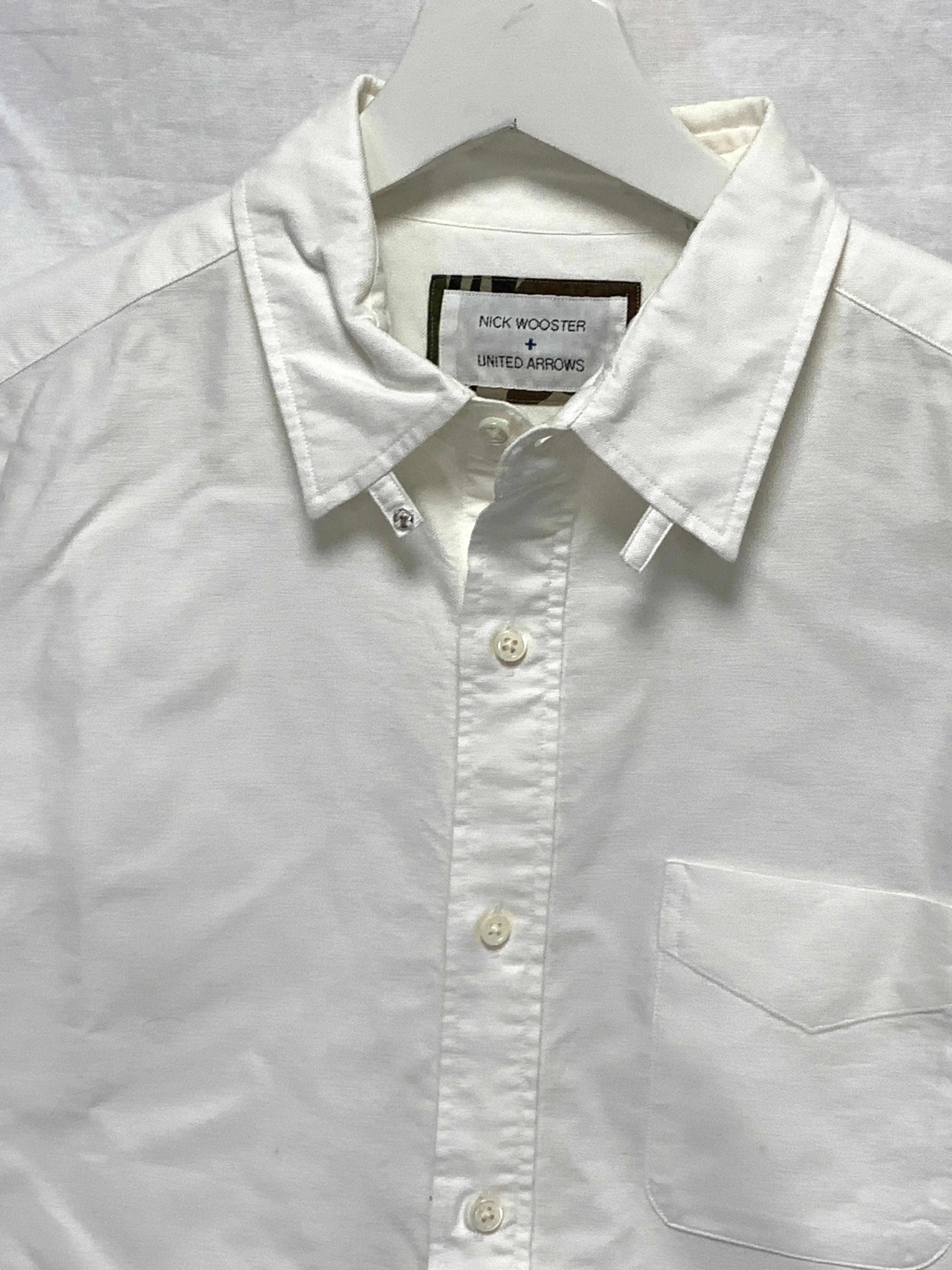 [L] United Arrows x Nick Wooster Long Tail Cotton Oxford BD L/S Shirt