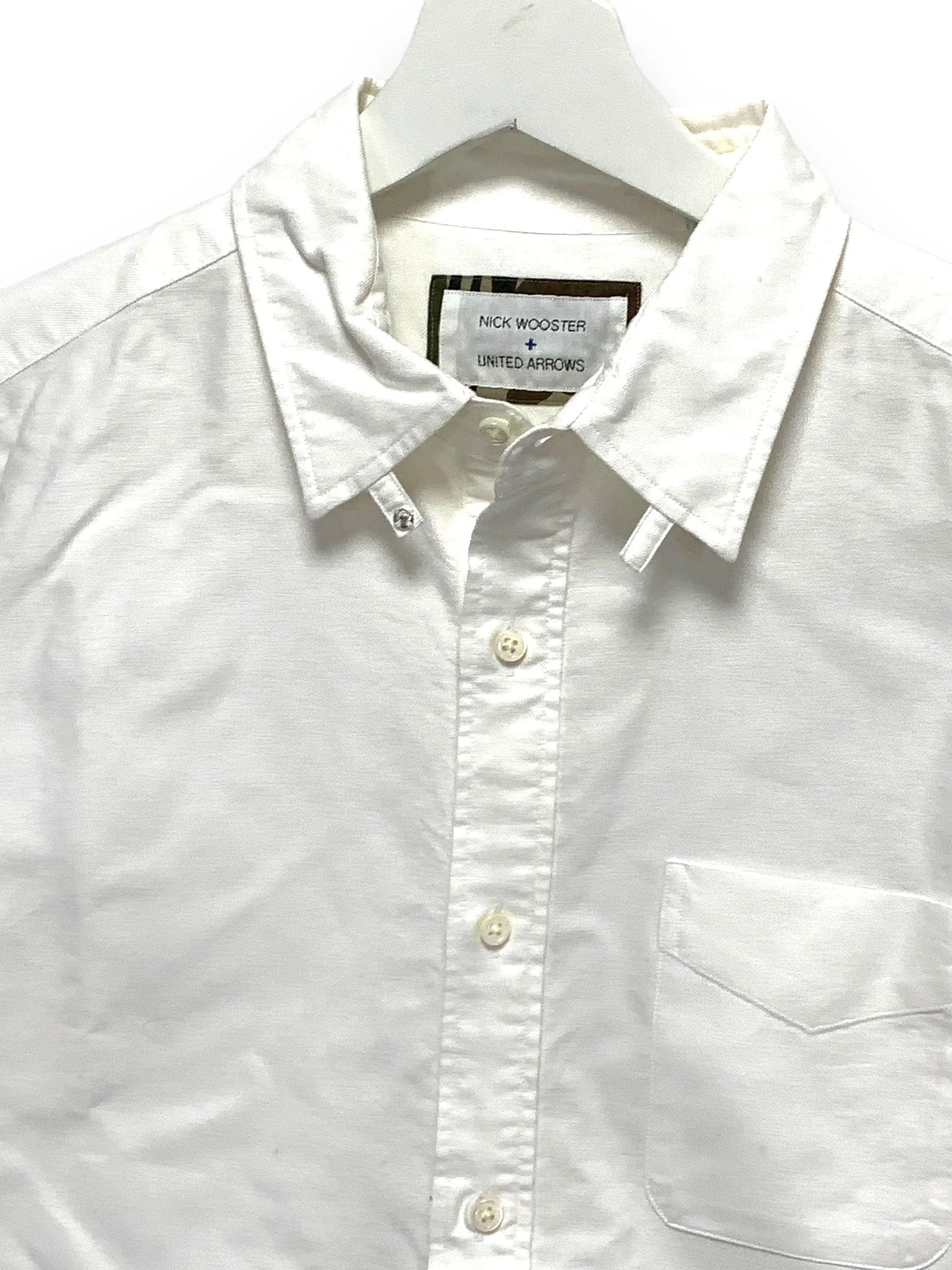 [L] United Arrows x Nick Wooster Long Tail Cotton Oxford BD L/S Shirt