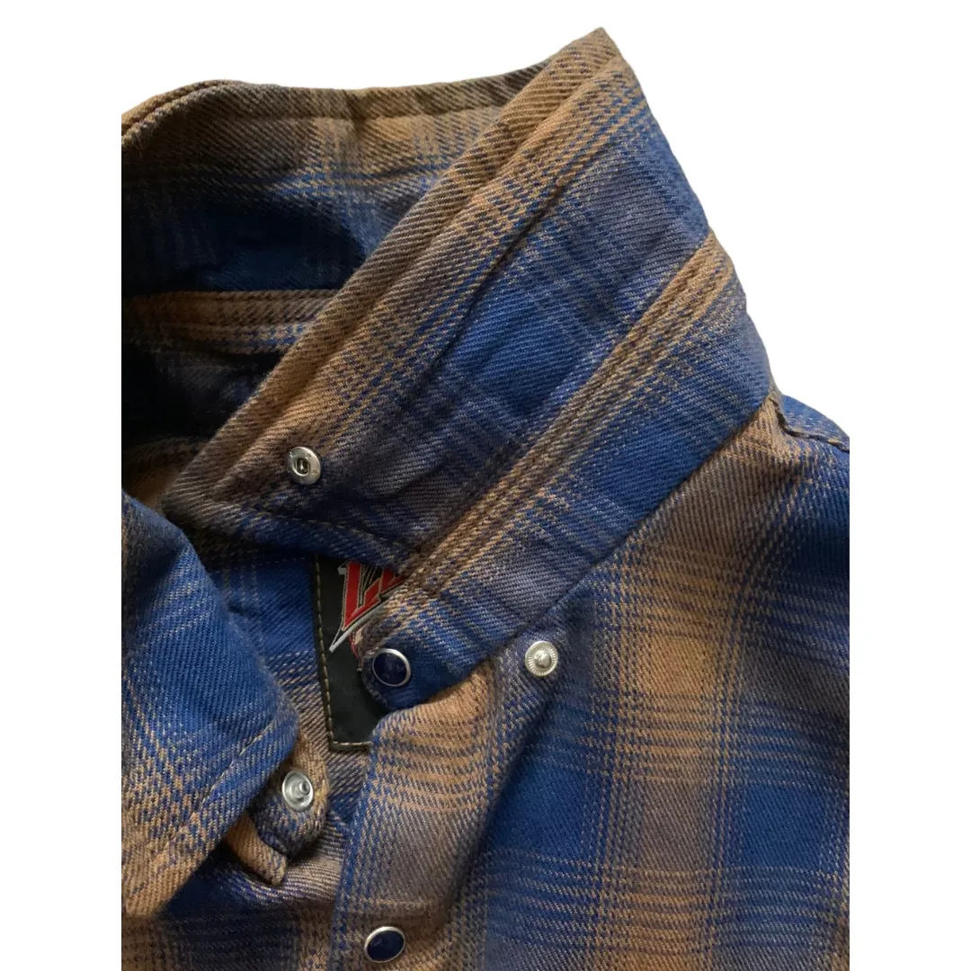 Lloyd'z Garage Flannel Shirts, Blue/Brown- Women's