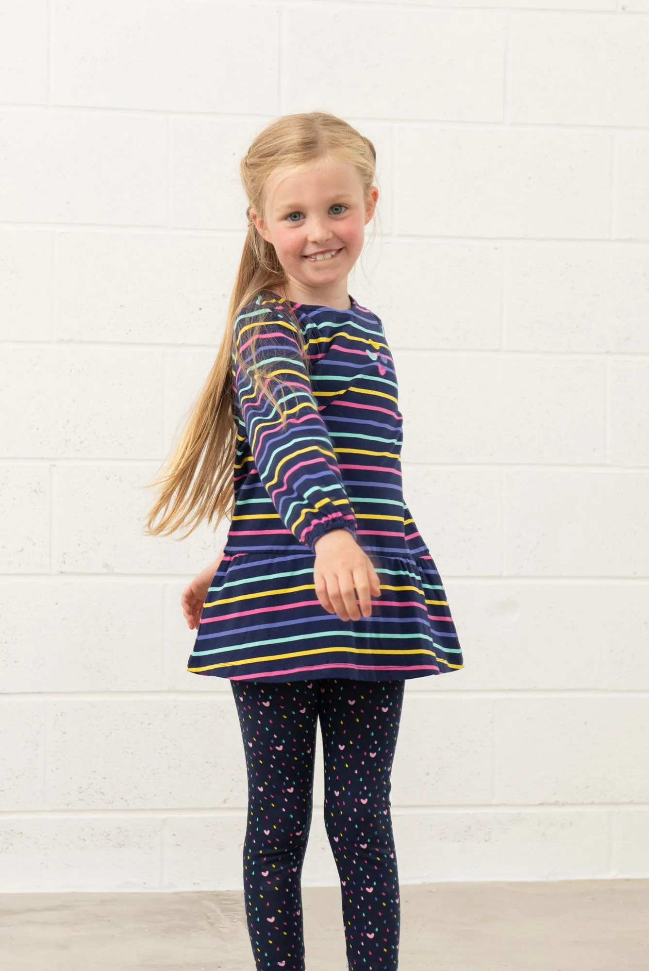 Lottie Tunic - Navy Stripes