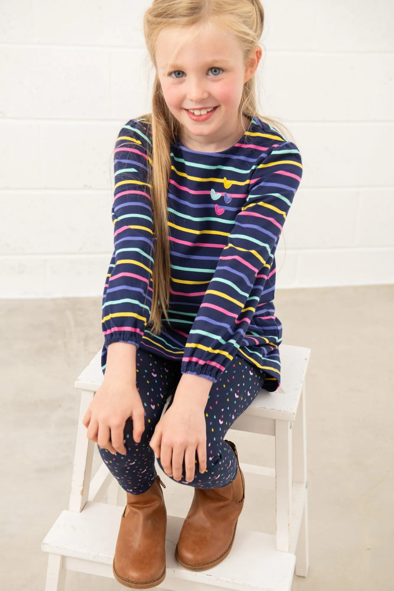 Lottie Tunic - Navy Stripes