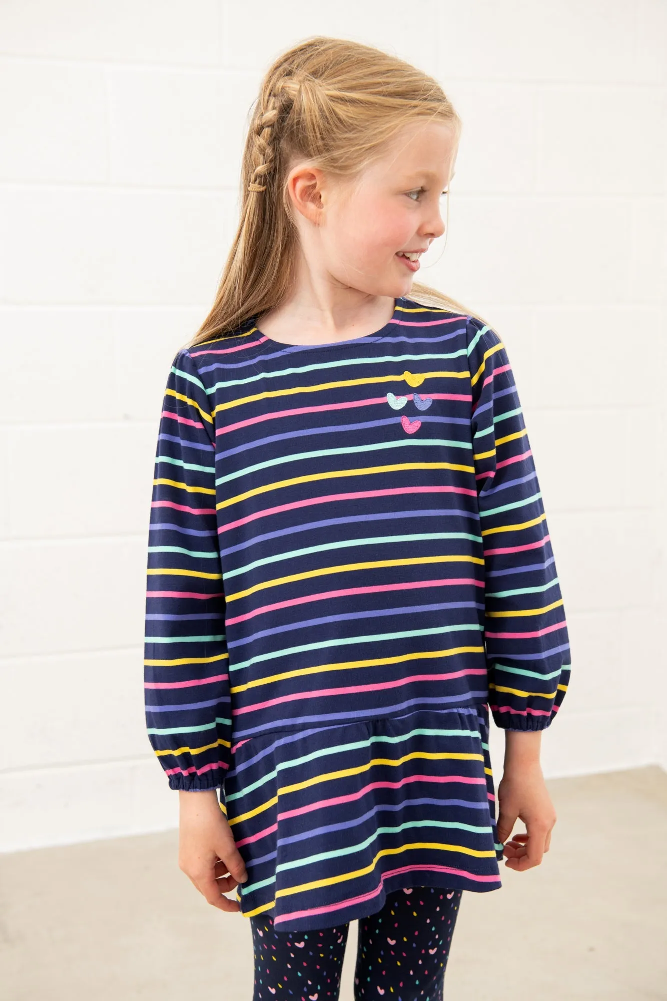 Lottie Tunic - Navy Stripes