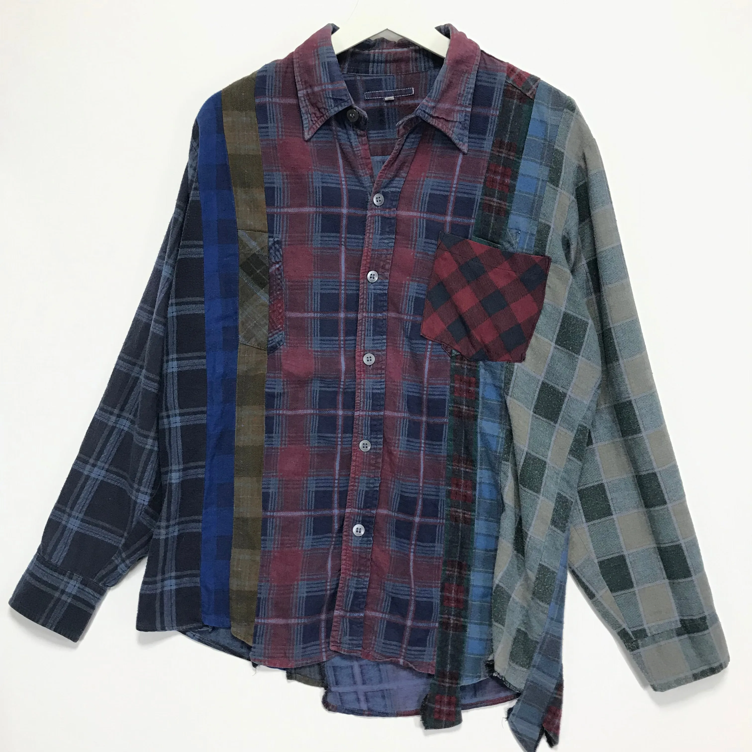 [M]  Needles Rebuild Ribbon 7 Cut Flannel Shirt