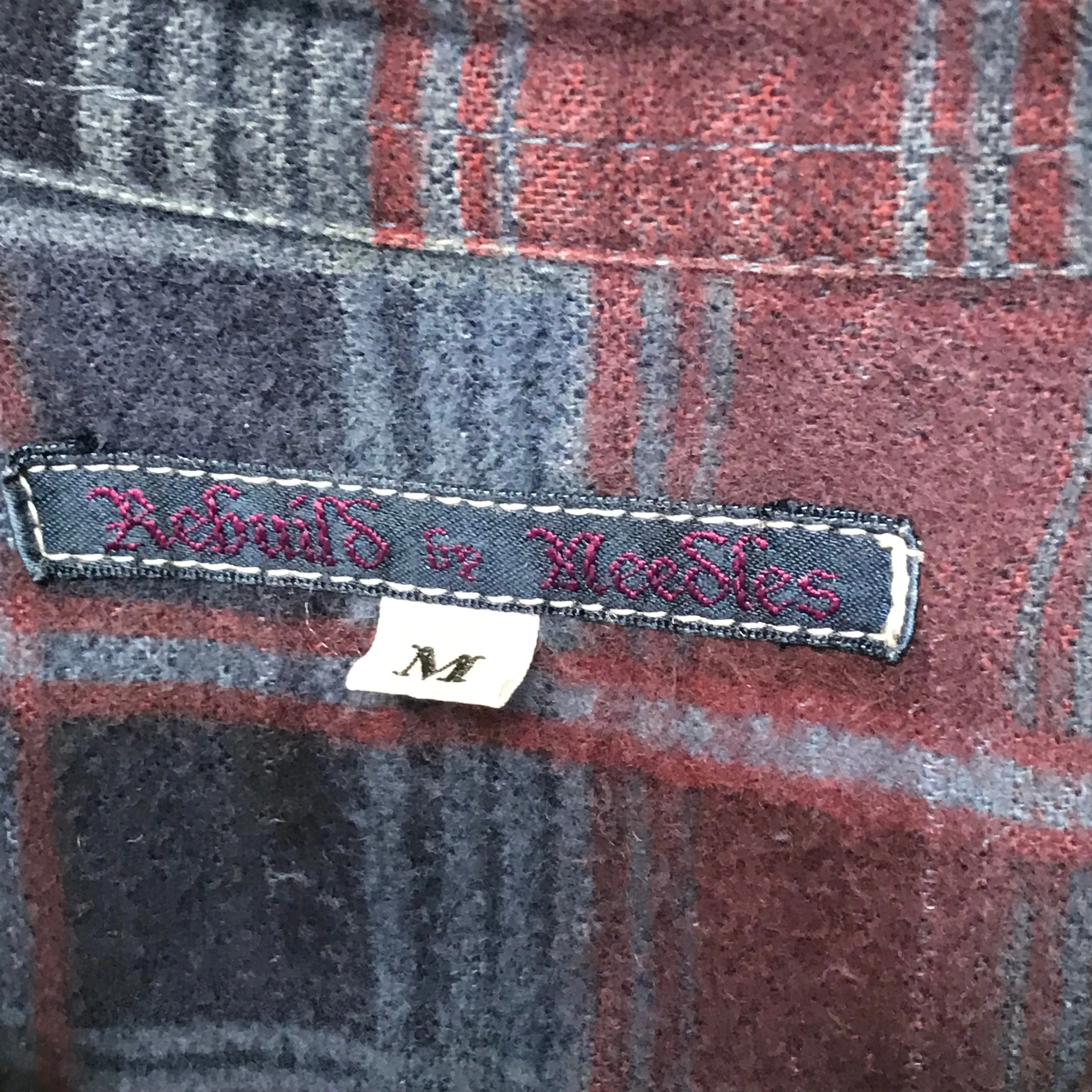 [M]  Needles Rebuild Ribbon 7 Cut Flannel Shirt