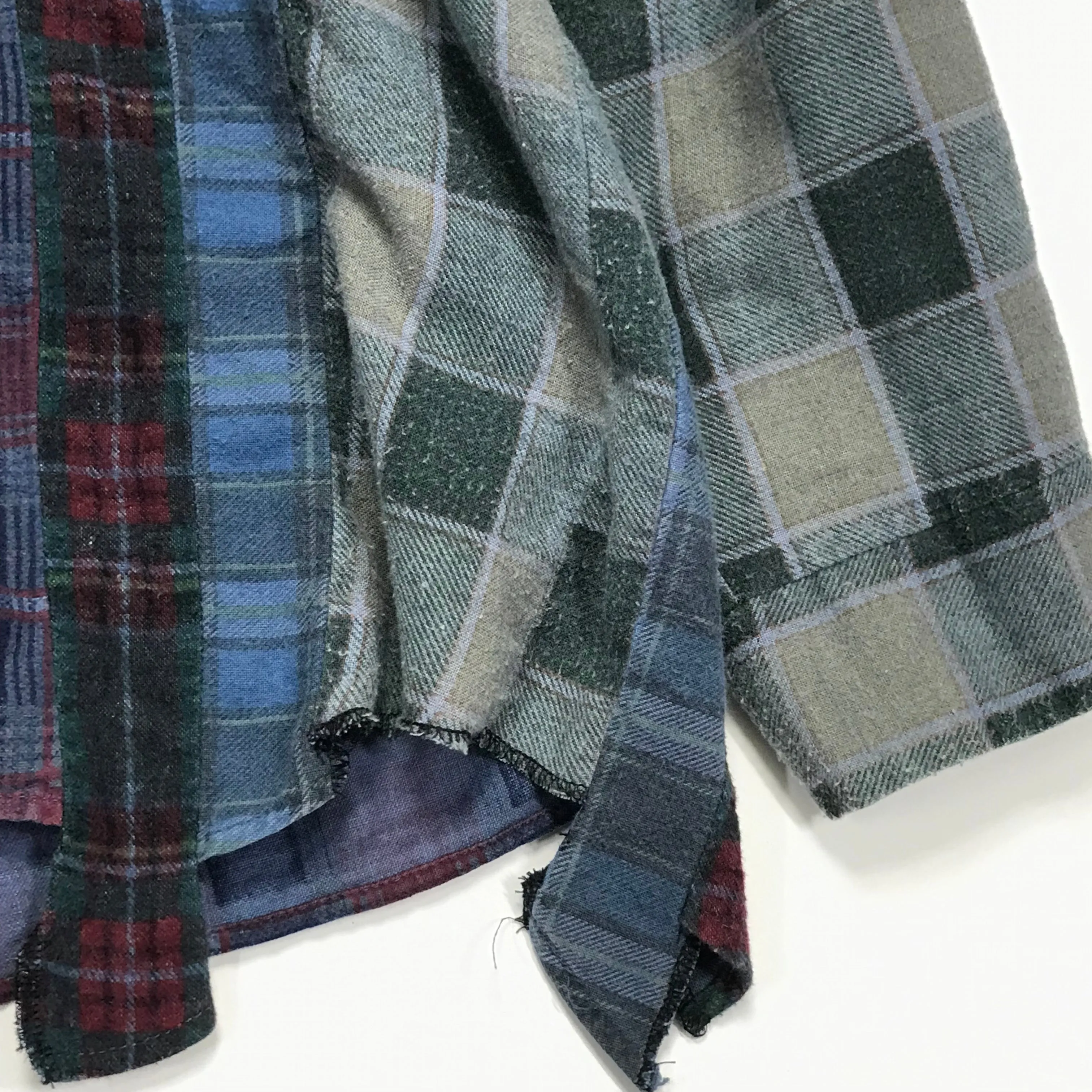 [M]  Needles Rebuild Ribbon 7 Cut Flannel Shirt